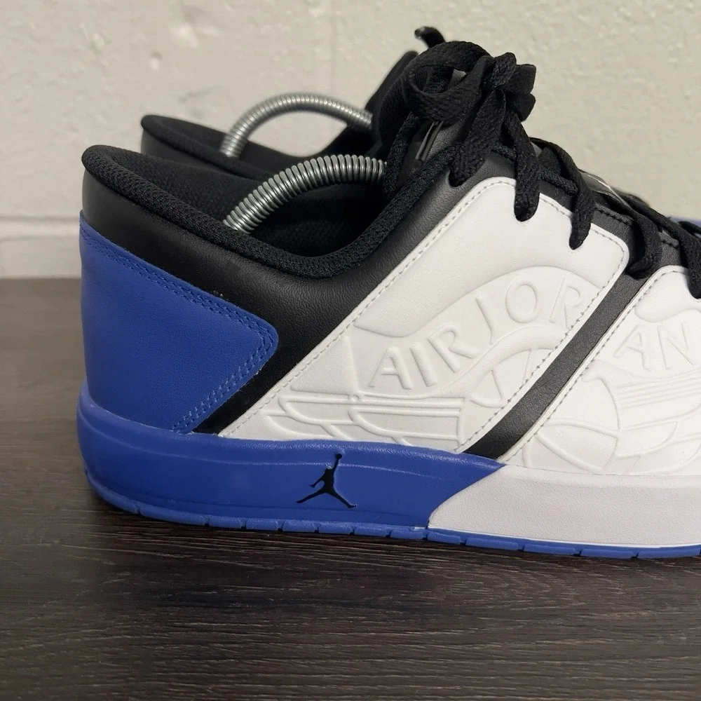 Jordan Flight Court Men's Size 13 Black White Royal Blue Sneakers DV5141-401